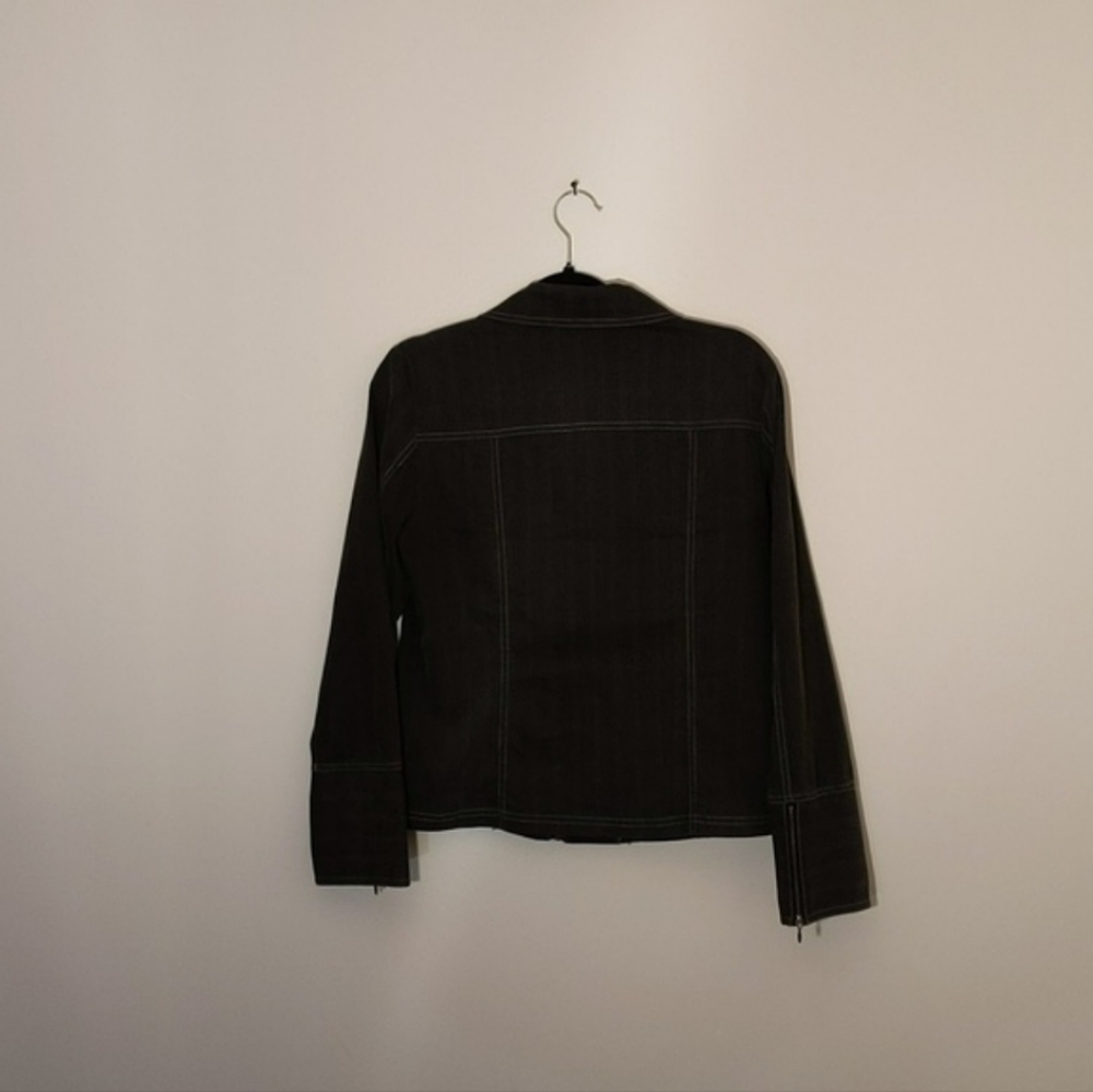 San Francisco| Grey Corduroy Short Button Jacket - Picture 3 of 10